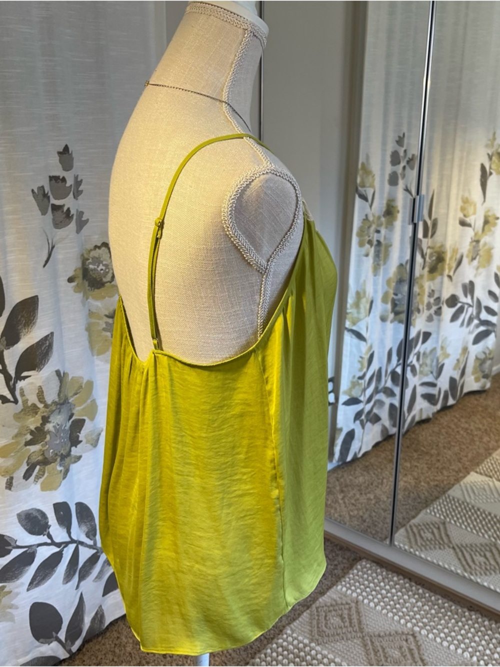 Witchy Vibes Lime Green Lace Trim Satin Fairy Whimsigoth Chemise Layer - Picture 4 of 9